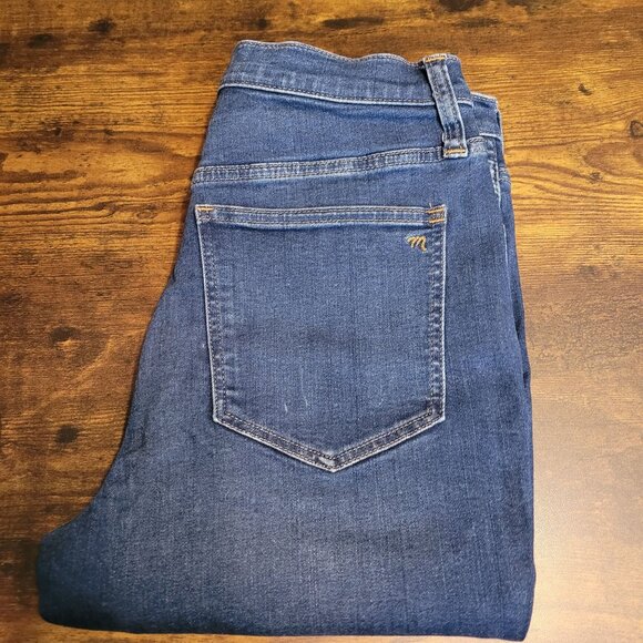 Madewell Jeans Sz 28 High Rise 10" Skinny Tummy Control Stretch Medium Dark Wash - Picture 3 of 11